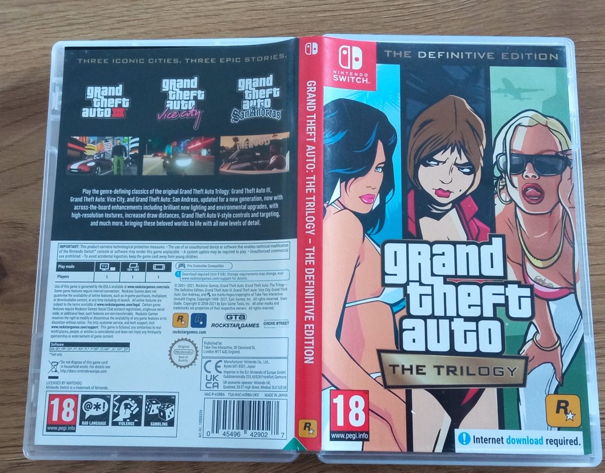 Grand theft auto GTA trilogy switch