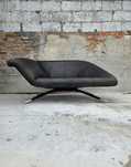 Sofa skórzana LEOLUX leżanka szezlong vintage modern bauhaus space age