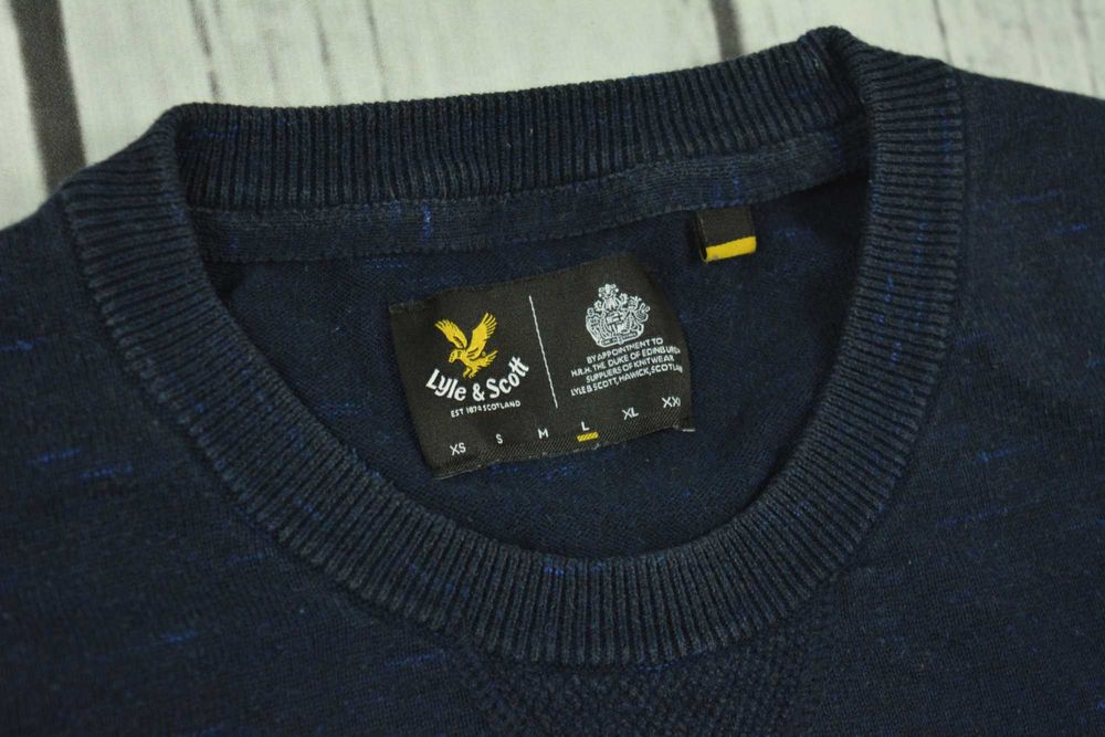 Lyle & Scott KN460V Regular Fit Męskie Sweter Crewneck Rozmiar L