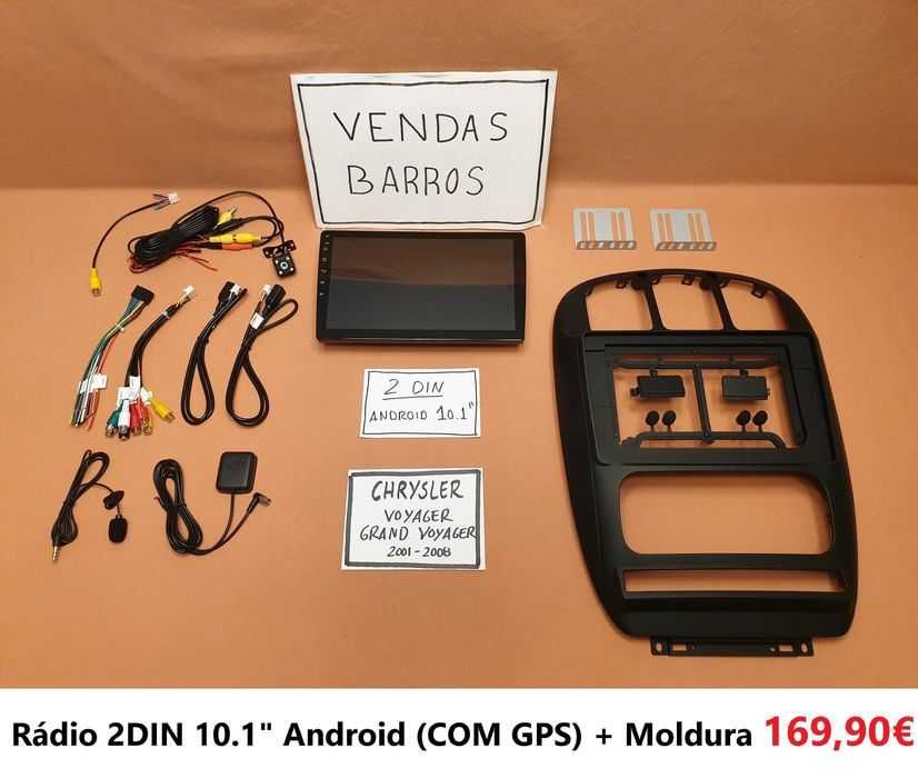 (NOVO) Rádio 2DIN • CHRYSLER Voyager / Grand Voyager • Android 4+32GB