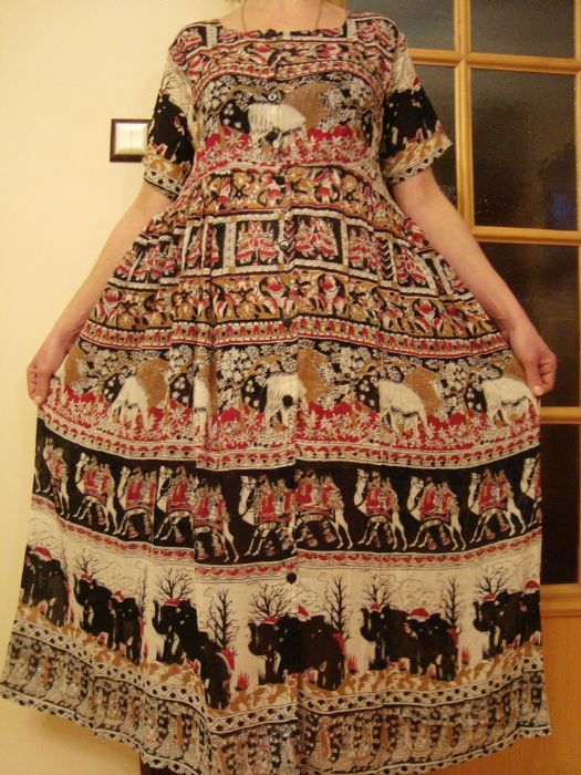 Cienka,bawełniana sukienka na Wiosnę,Lato-r. XL
