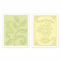 Sizzix Textured Impressions Embossing Folders 2PK - Ferns & Seed Packe