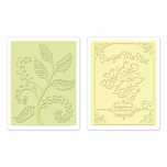 Sizzix Textured Impressions Embossing Folders 2PK - Ferns & Seed Packe