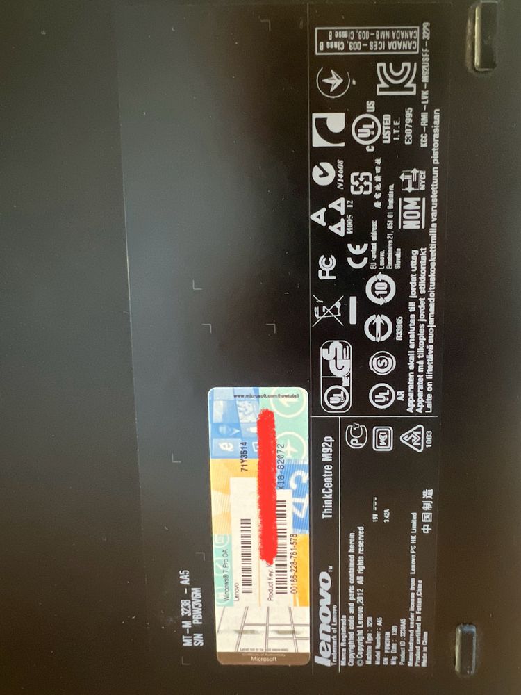 Serwer NAS lenovo m92p mini komputer, terminal + obudowa z cdrom ssd