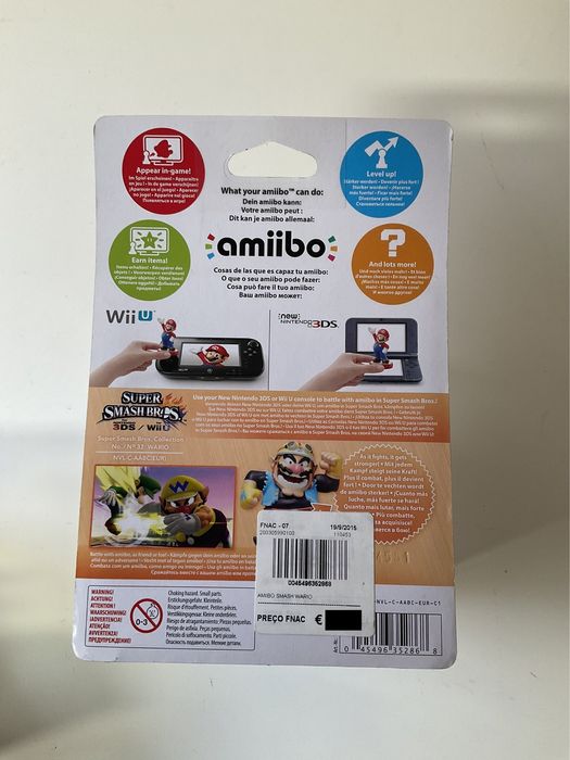 Amiibo Wario Nintendo Super Smash Bros Novo e Selado