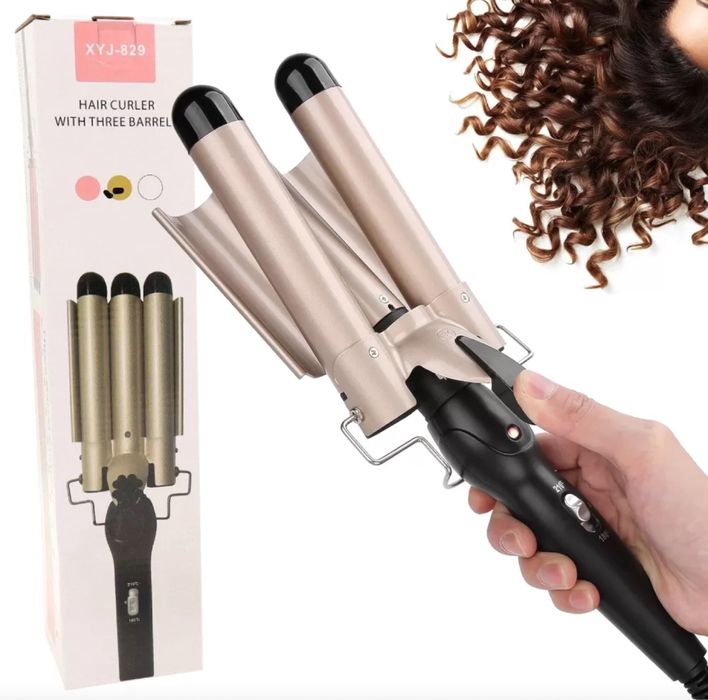 Тройная плойка, плойка, бігуді