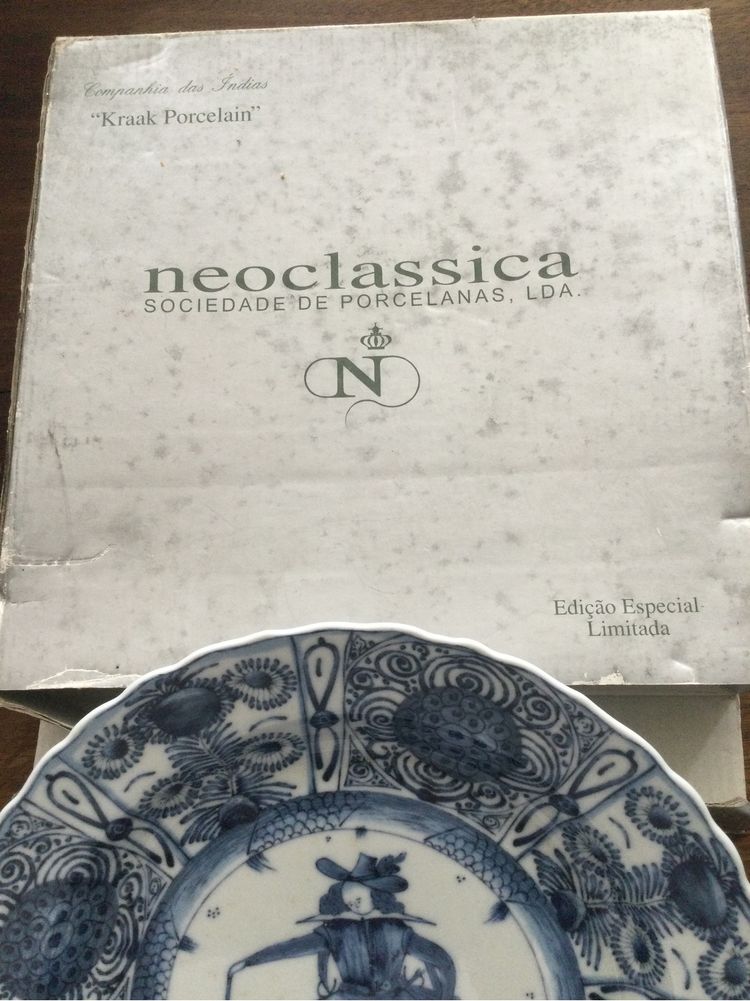 Prato Porcelana Neoclassica com caixa origem