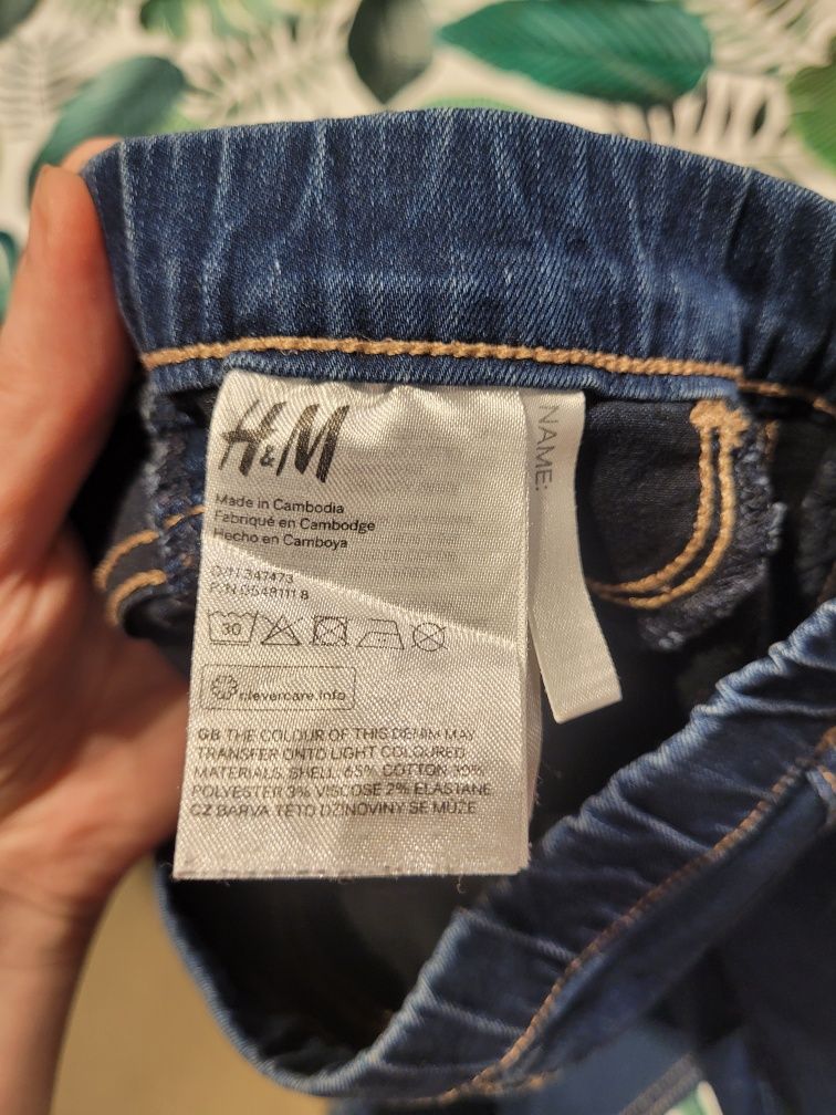 H&M granatowe jeansowe legginsy dziewczęce r.122cm (6-7 lat)