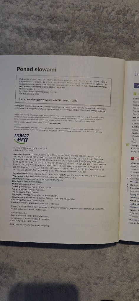 Ponad słowami 4 (podręcznik, zakres podstawowy i rozszerzony)
