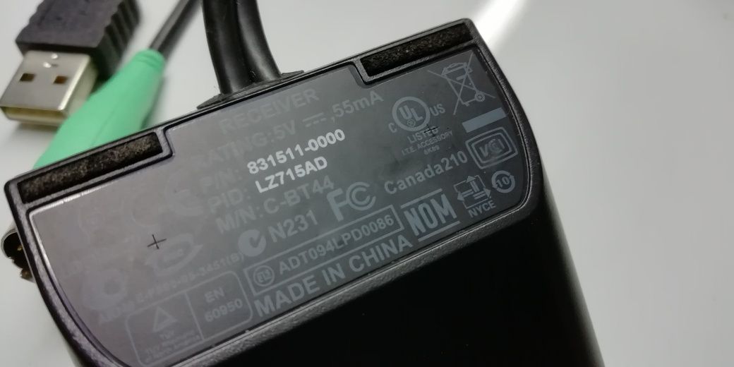 Recetor de teclado e rato Logitech