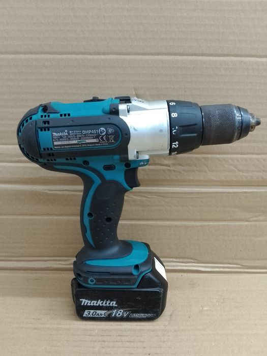 Makita DHP451 Wiertarko Wkrętarka Udarowa 3Biegi 18V 3.0Ah 2019r