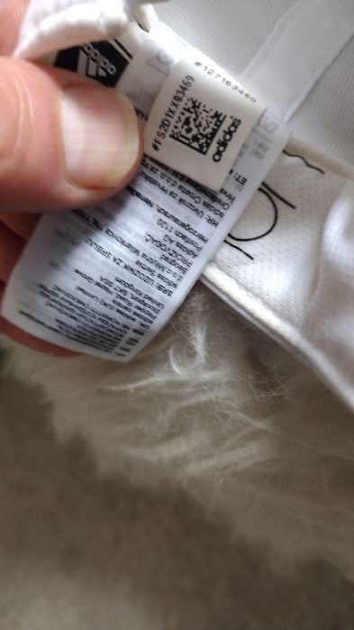 Biała Czapka z daszkiem Adidas