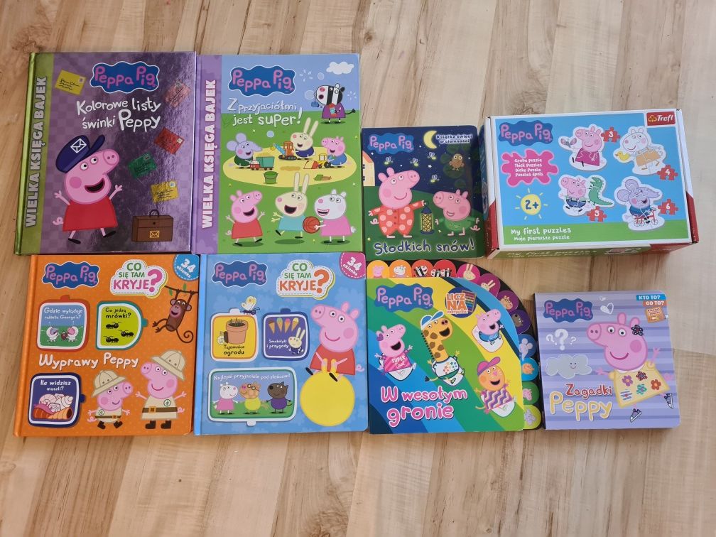 Książki peppa zestaw plus puzzle