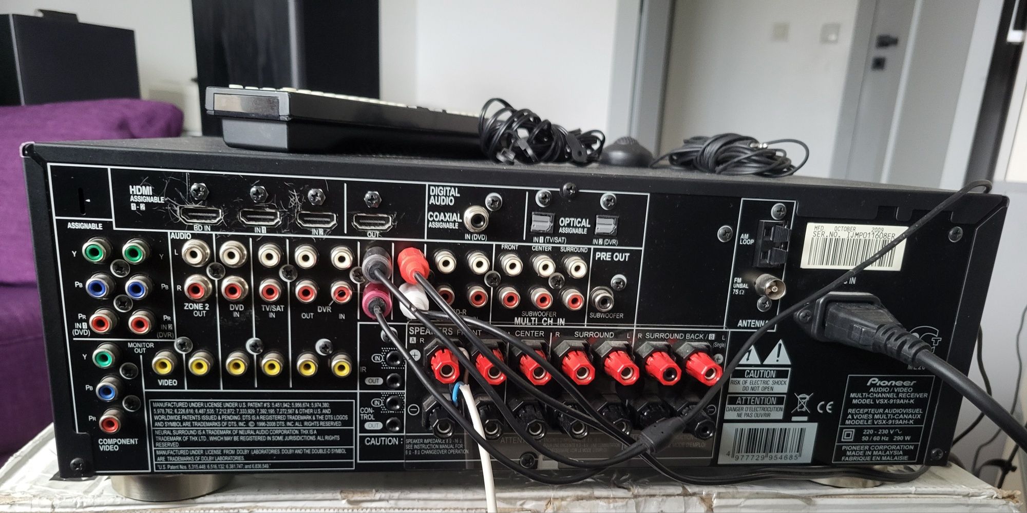 Amplituner Pioneer VSX-919AH pilot mikrofon antena
