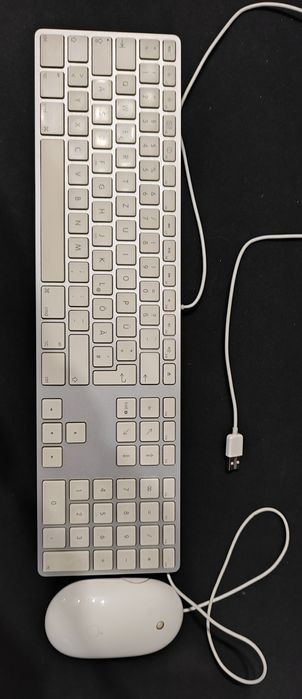 Klawiatura i mysz Apple, sprawne, przewodowe