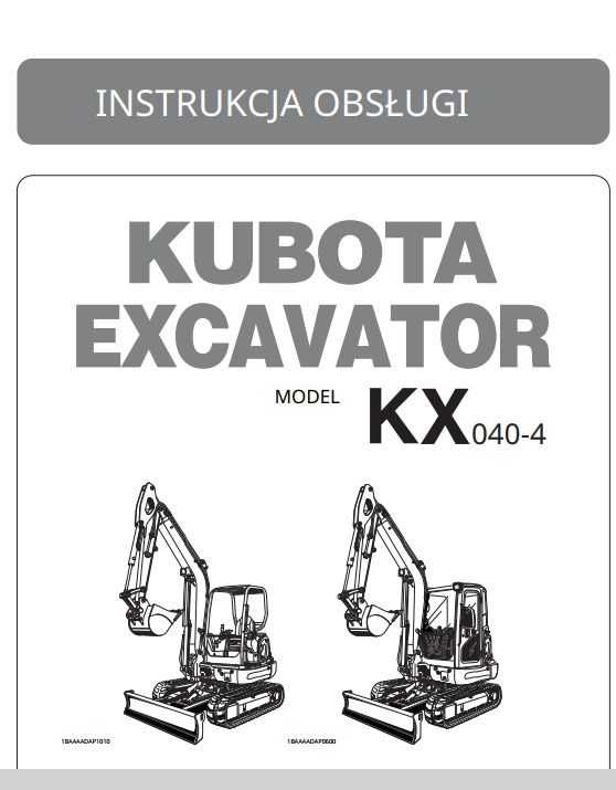 Instrukcja obsługi KUBOTA KX 040-4