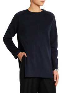 $383 Studio Nicholson дизайнерский свитер с разрезом шерсть р. хс, с
