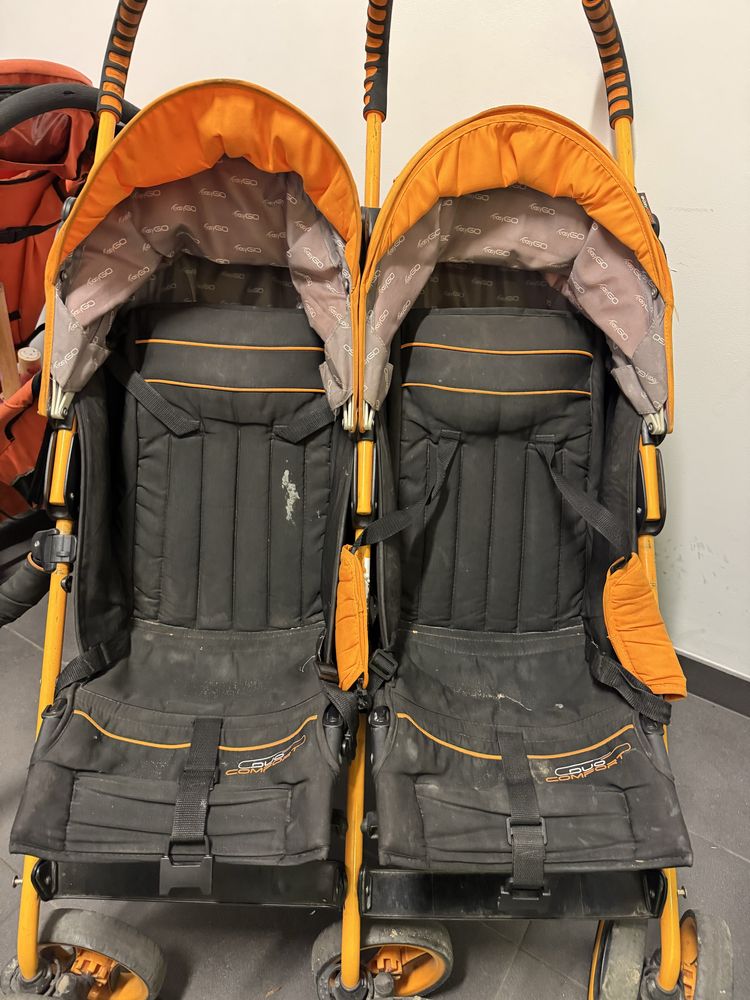Easy Go DUO Comfort wózek podwójny bliźniaków bliźniacy