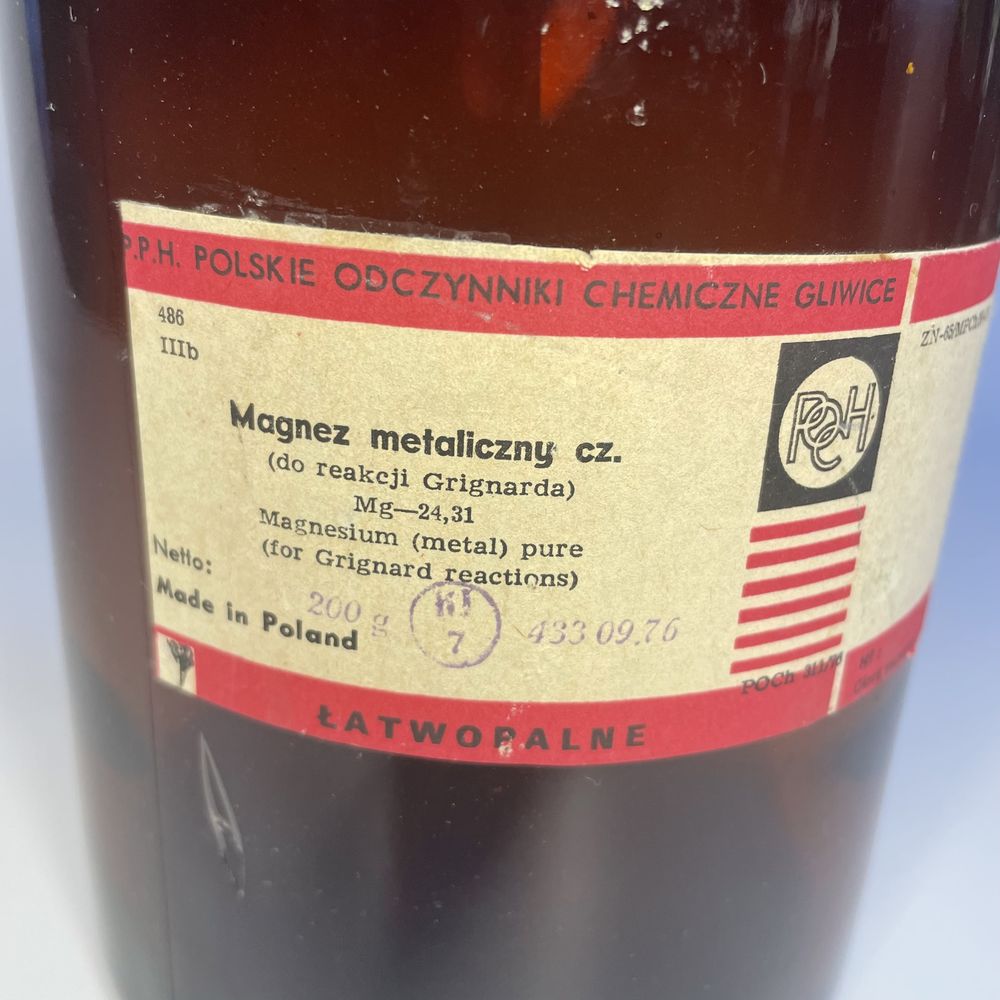 Duży oryginalny słój słoik apteczny PRL 1978r Gliwice po magnezie