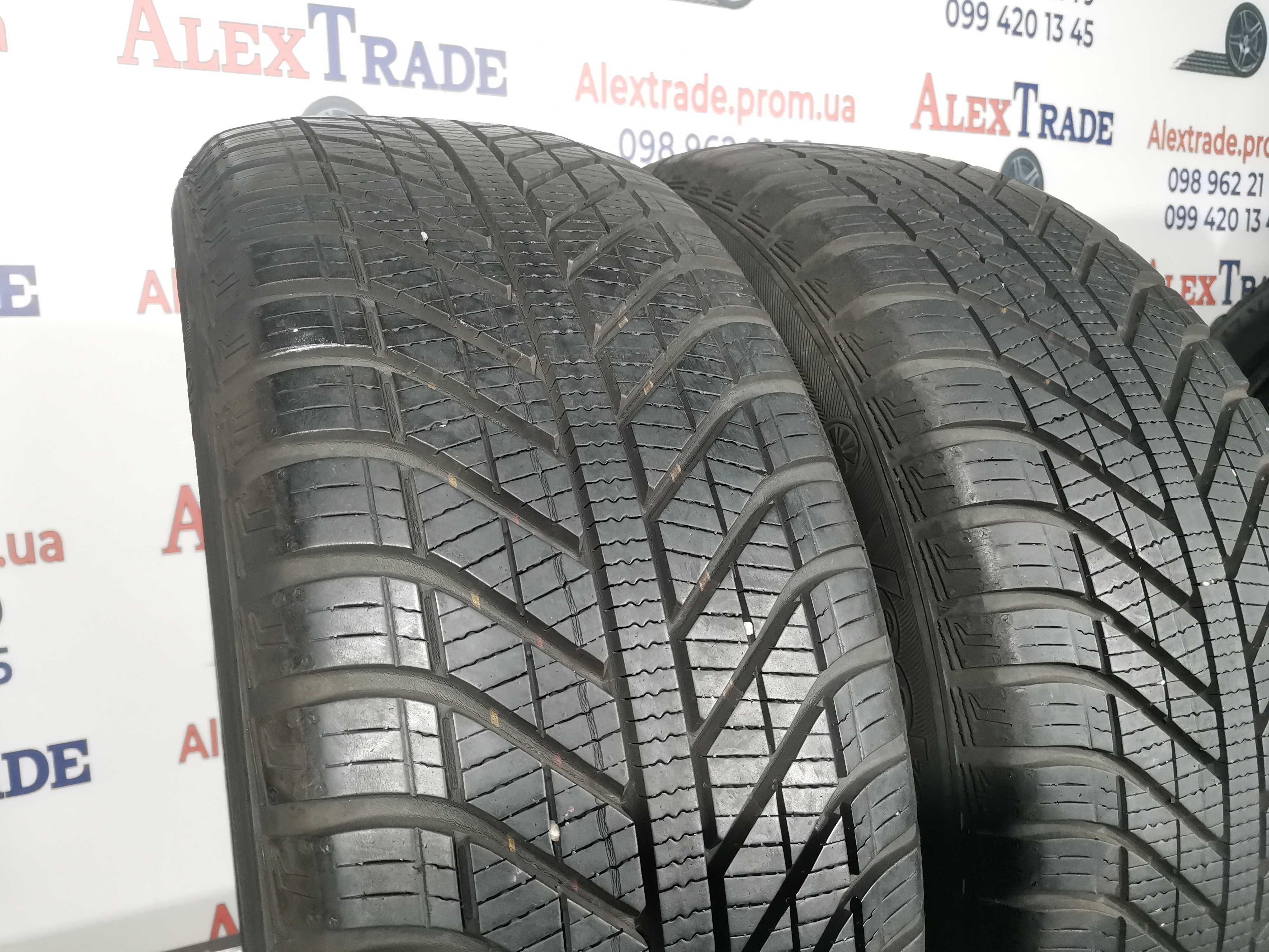 2 шт. 205/50 R17 Goodyear Vector 4Seasons шини б/у, протектор 6.5мм