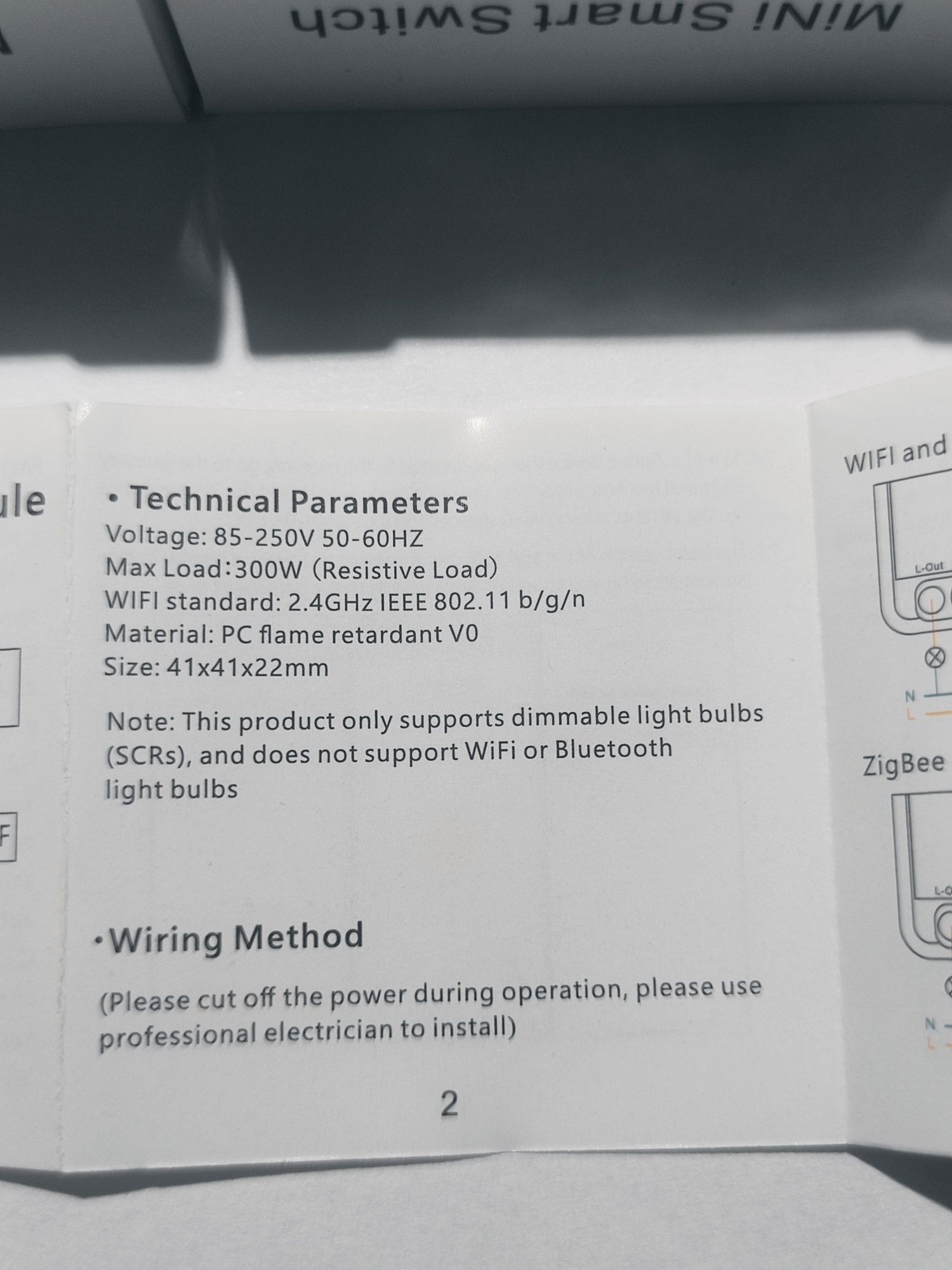 Zigbee ściemniacz Tuya mini switch dimmer Smart life home