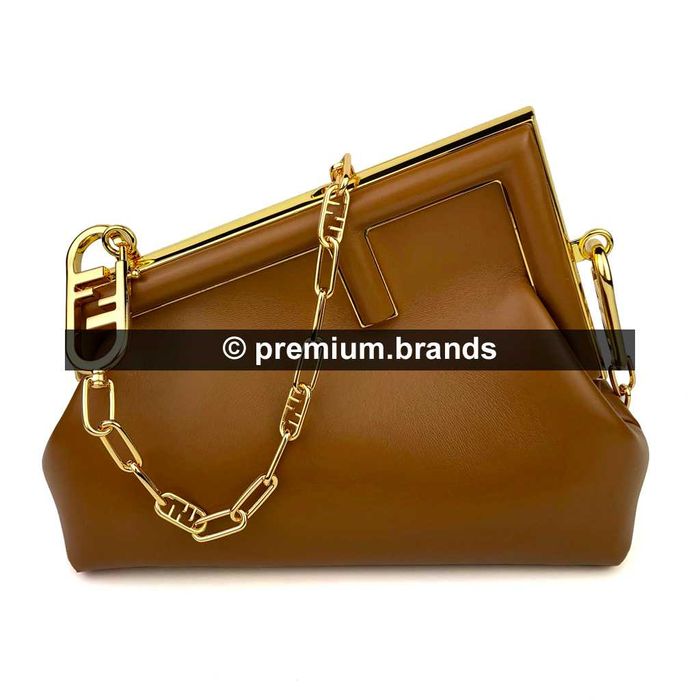 Torebka Fendi First karmelowa skóra