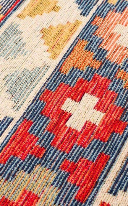 Dwustronny Dywan (Kilim) Antypoślizgowy we Wzory Etniczne, 60x90 cm