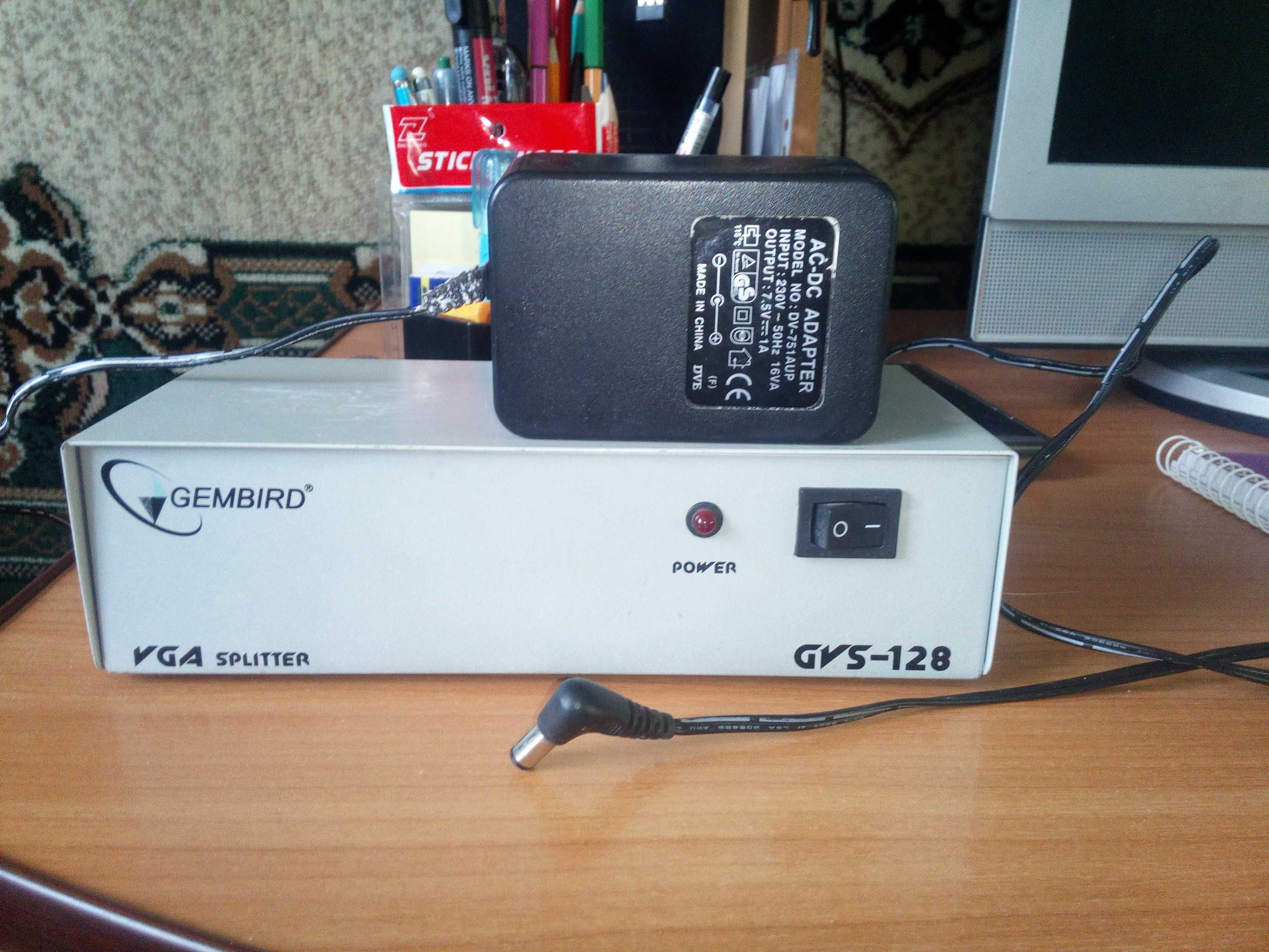 Vga розгалужувач gembird gvs-128 на 8 портів
