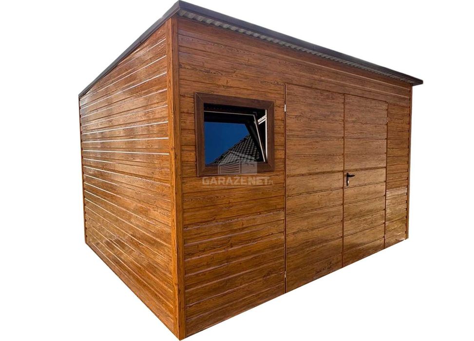 Schowek Domek Ogrodowy 4X2,5M Drewnopodobny Dach Spad W Tył Ts1002