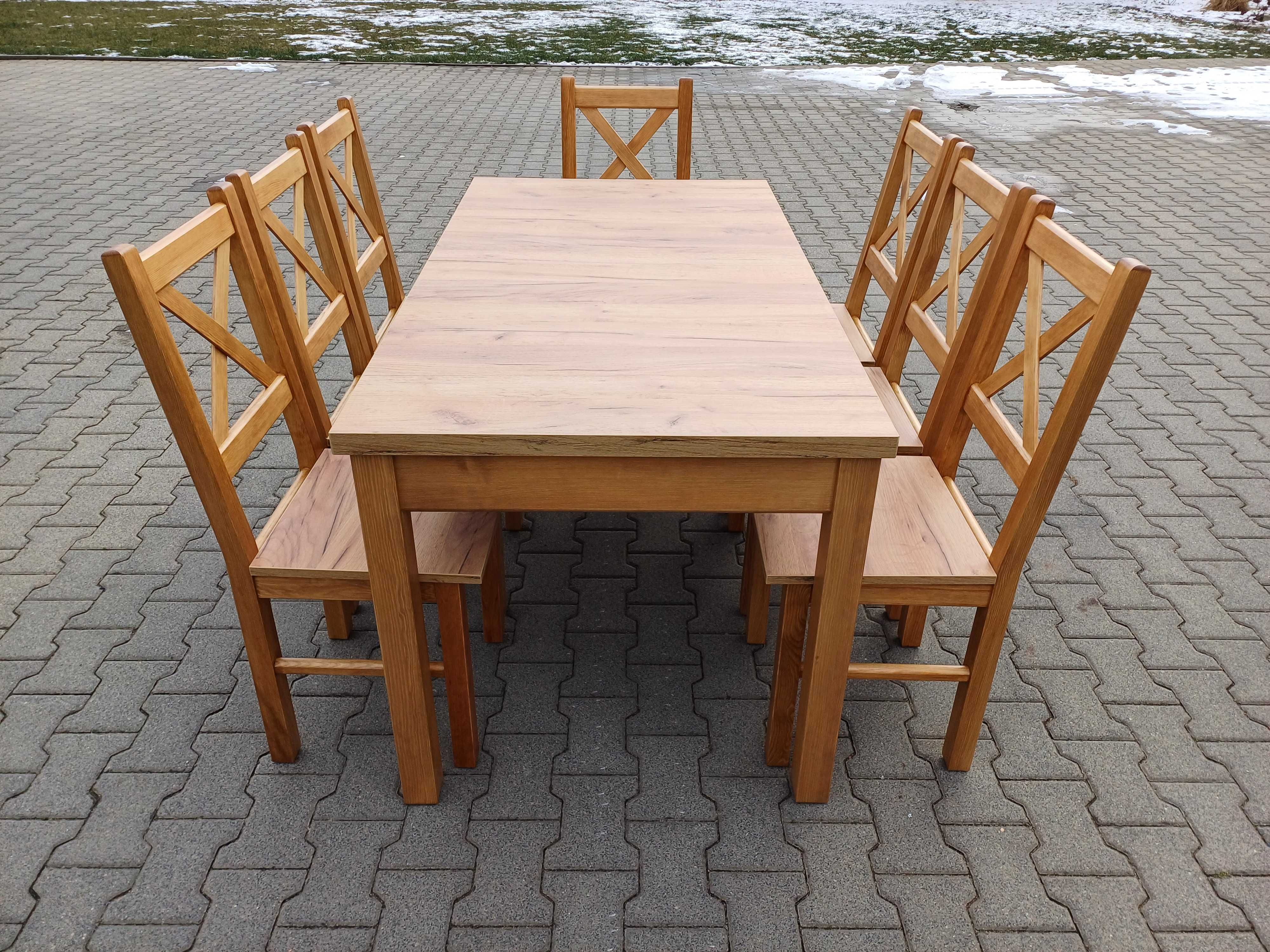 Stol 150x80 i 6 krzesel solidne krzesla tanio do baru restauracji nowe