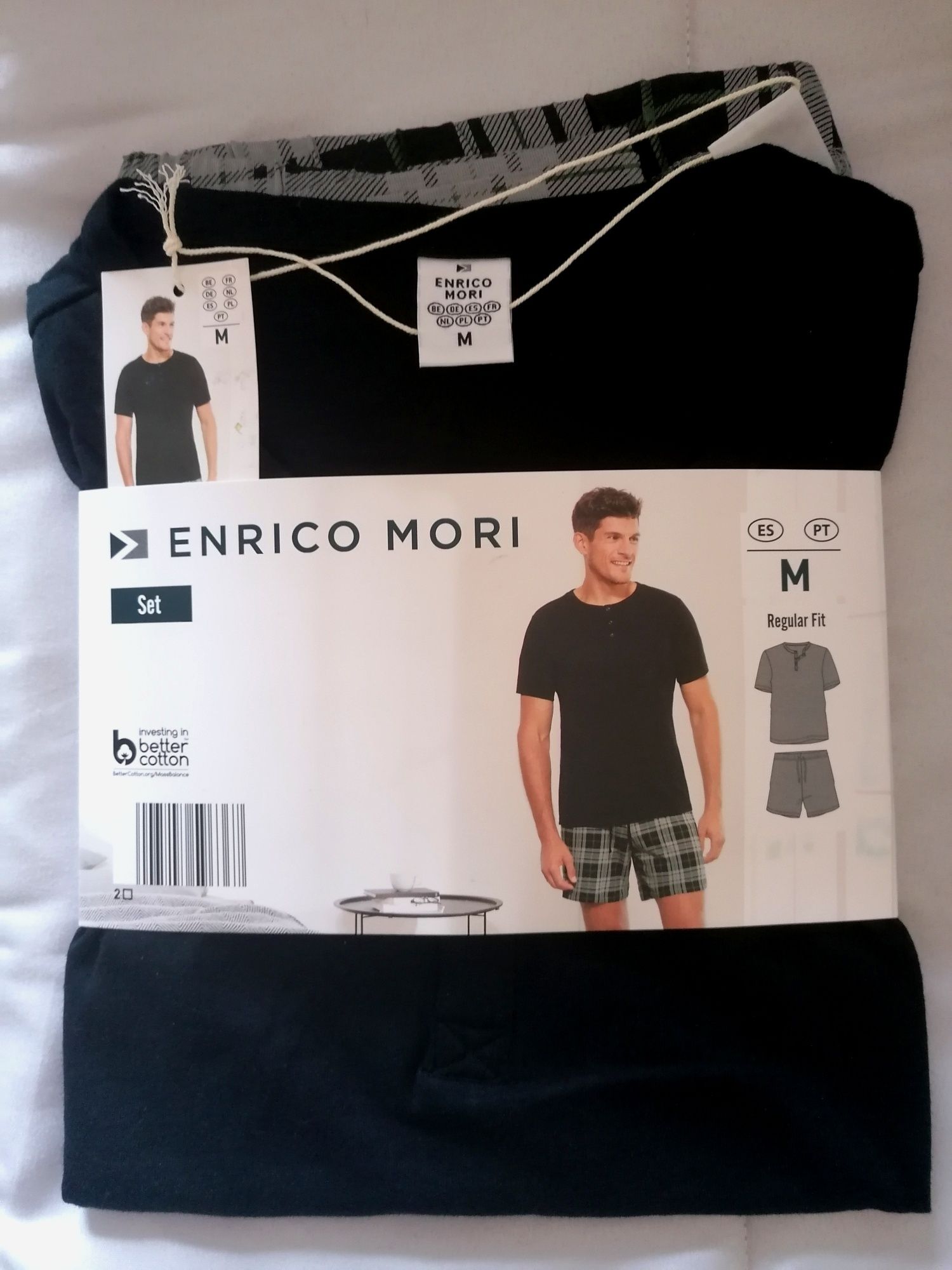 Pijama de Homem "Enrico Mori" - M (Novo com etiqueta)