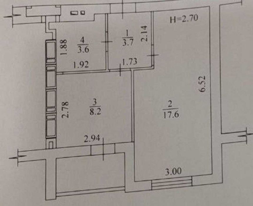 ЖК Гидропарк, Продам 1 ком квартиру пл 36.3м2,этаж 3/9ти,Є-Программа!A