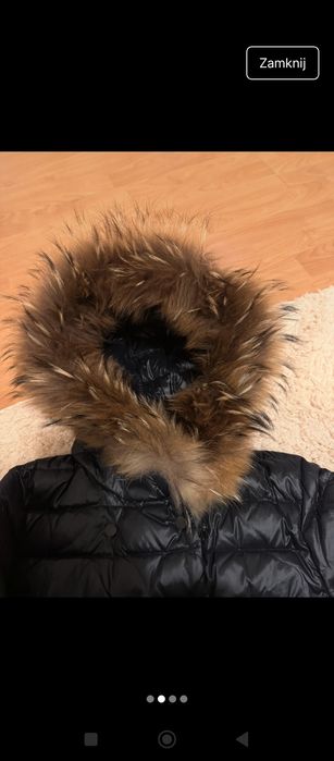 Piękna nowa bez metki kurtka czarna damska z futerkiem 40 Ochnik