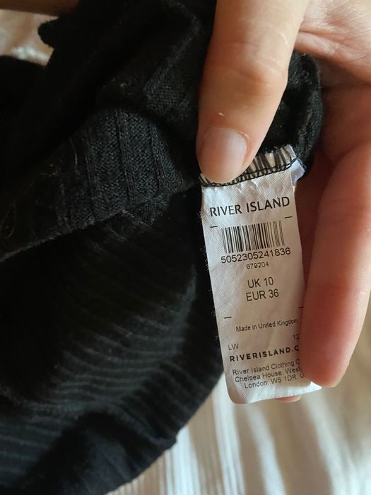 River Island czarna mini sukienka rozmiar 36