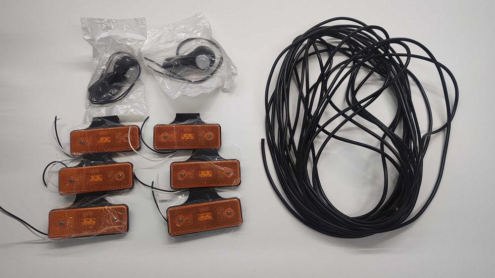 Zestaw oświetlenia obrysowego LED, laweta,przyczepa, bus