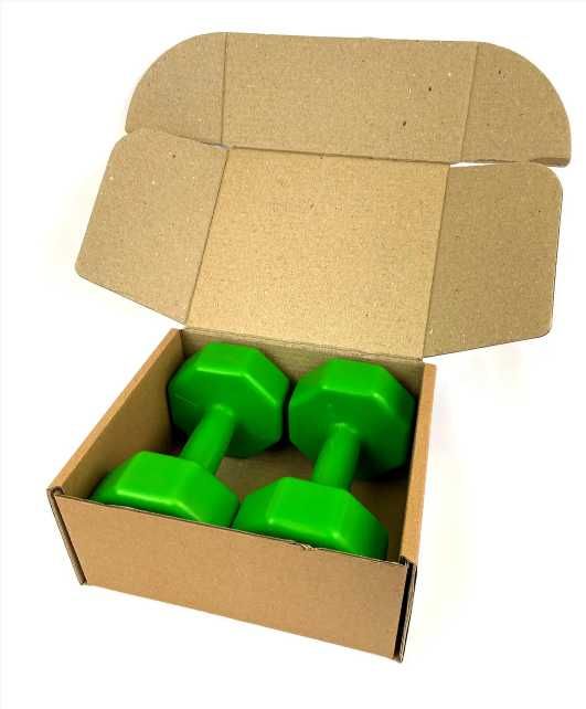 Пластиковые композитные гантели от 1 кг до 4 кг для фитнеса и детей