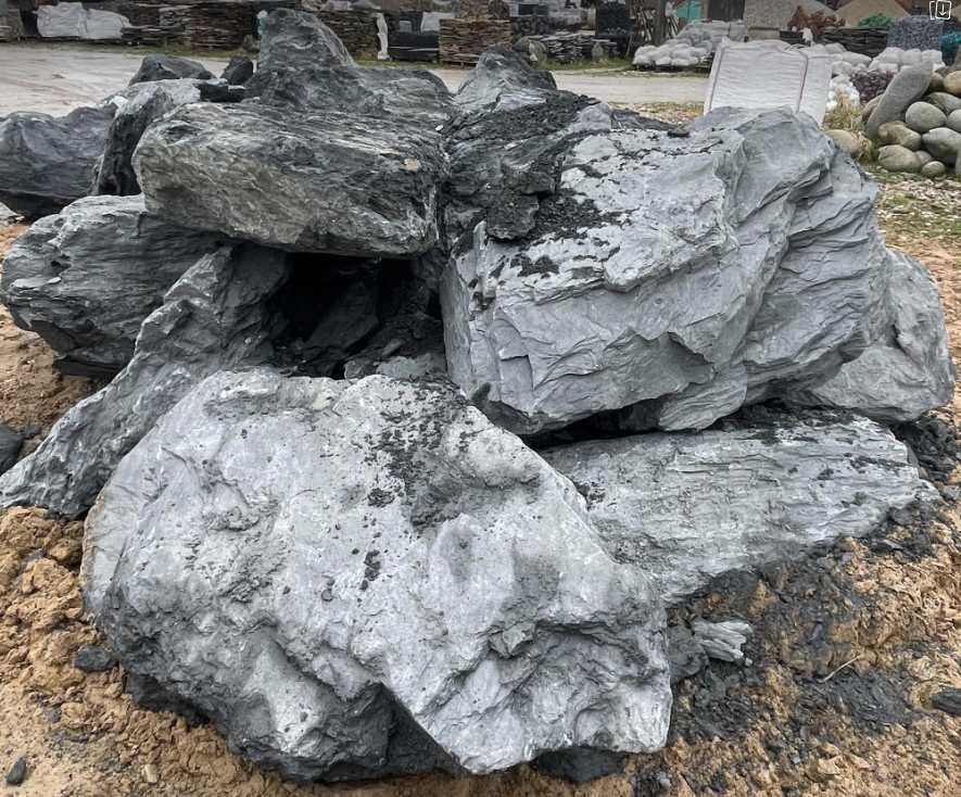 CZARNY ŁUPEK FILITOWY Monolit Skała Kamień Dekoracyjny do Ogrodu