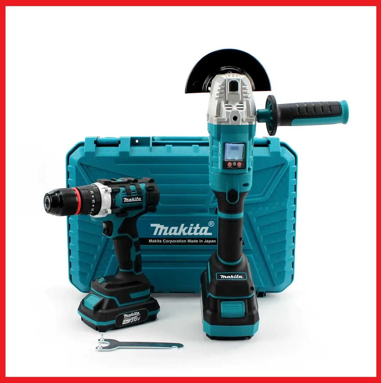 Набір інструментів 2в1 Makita 36V (Болгарка+Шурупокрут). Арт.4455