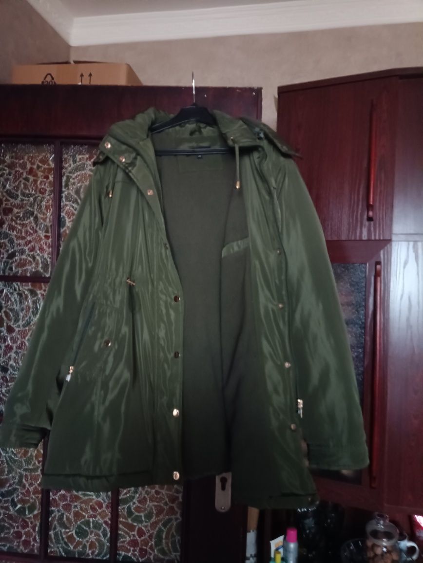 parka zimowa z połyskiem
