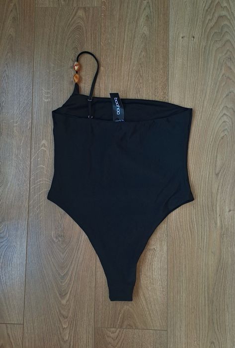 Черный женский сдельный совместный слитный купальник