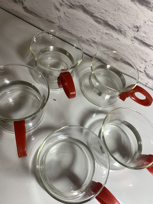 5 starych szklaneczek PRL