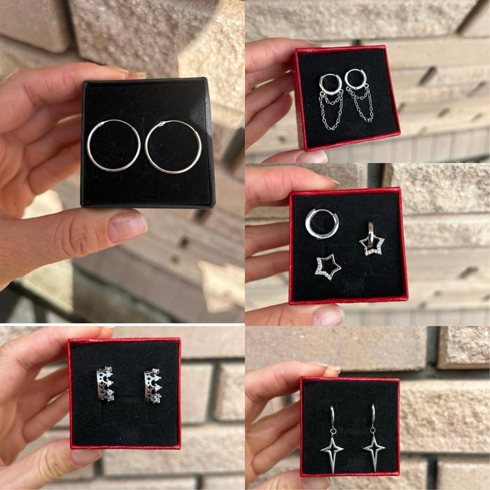 Срібні сережки  s925, багато моделей