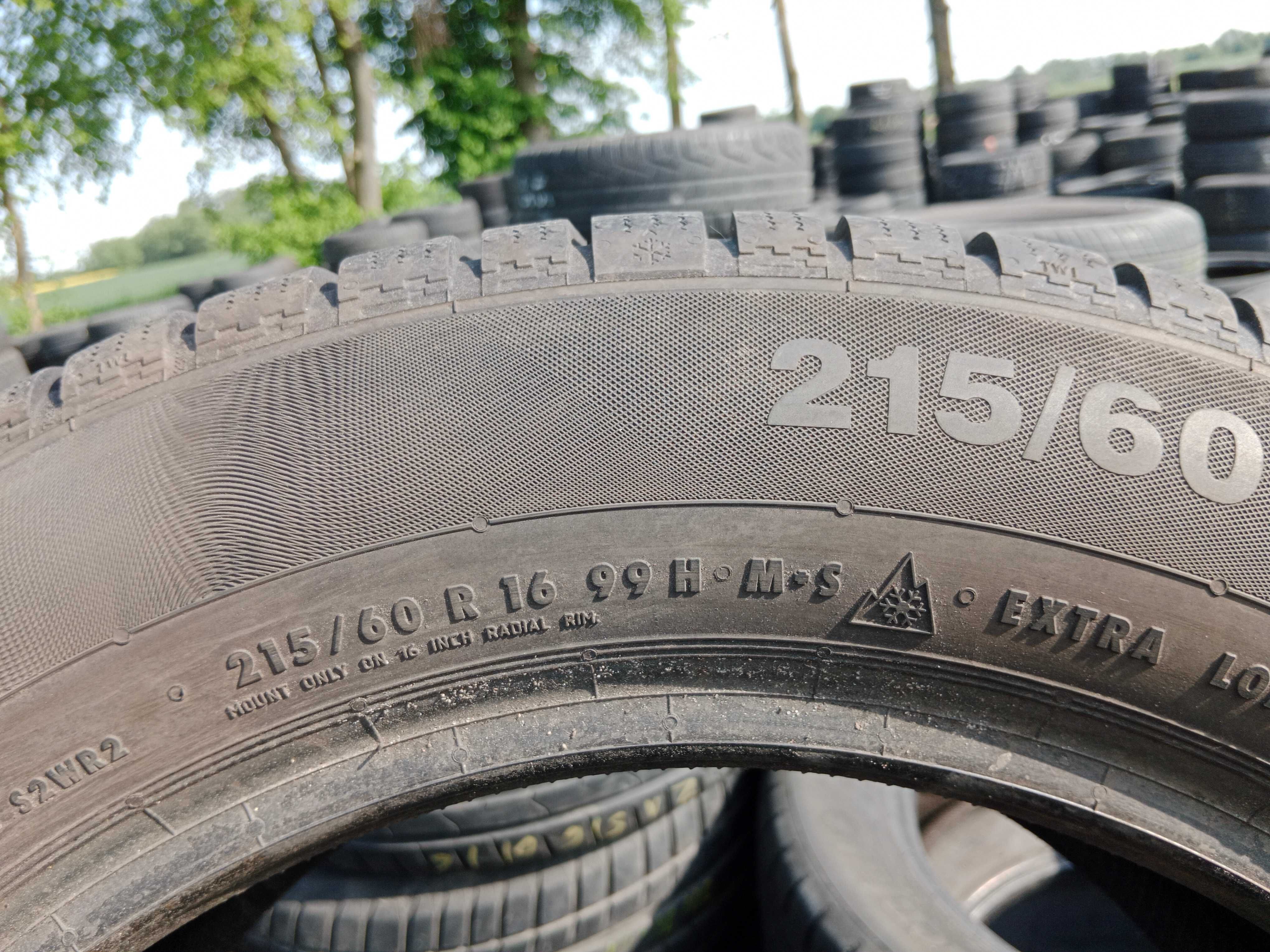 Opona używana 215/60R16 Continental ContiWinterContact TS 830P 1szt.