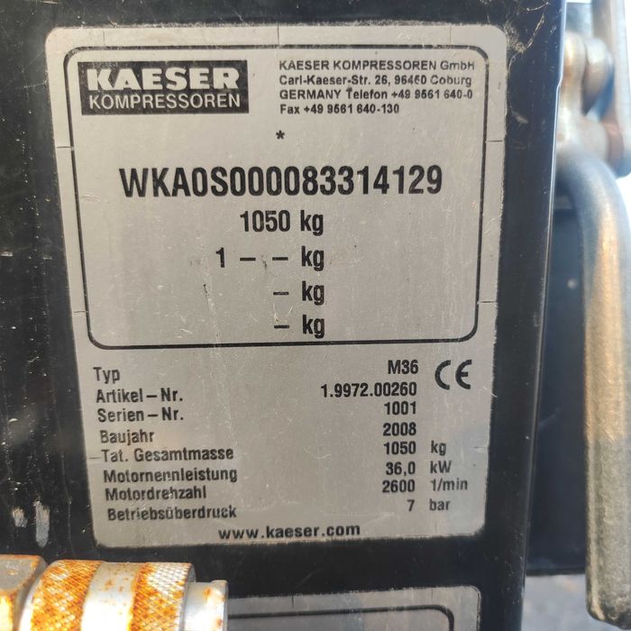 Kompresor Śrubowy , Spalinowy , Kaeser M36