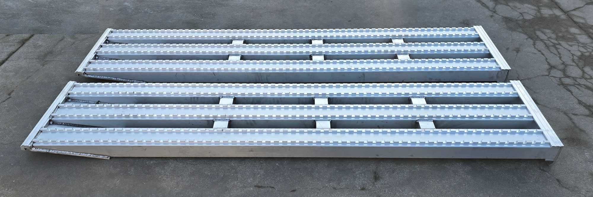 Najazdy aluminiowe PROFESSIONAL 2800x610x120mm mocowanie dolne 15 ton