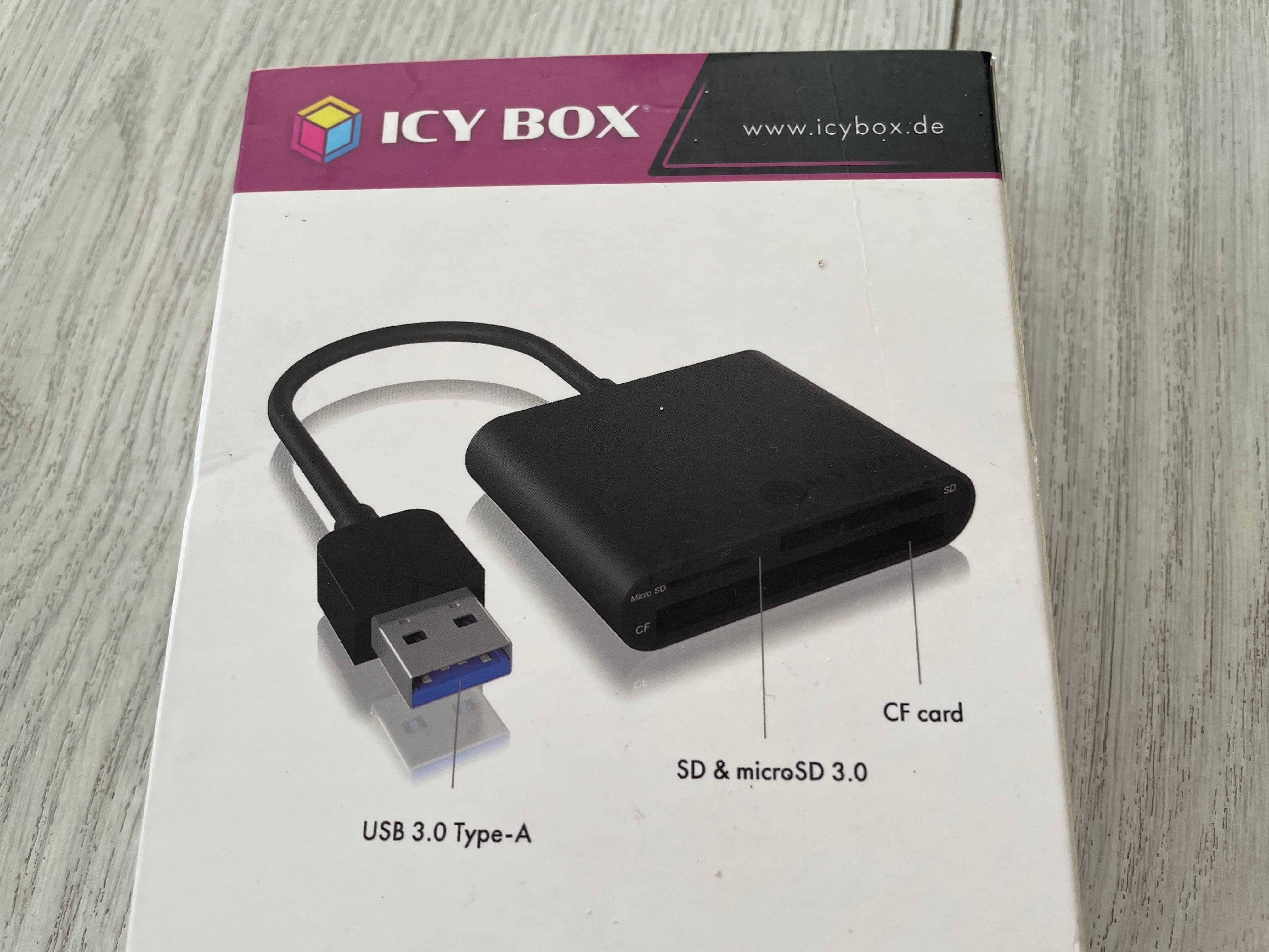 Czytnik Kart Pamieci microSD SD CF na USB-A 3.0 Icy Box Jaworzno.