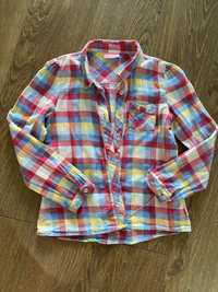 Рубашка в коетку на 6-7 лет, тонкая рубашка