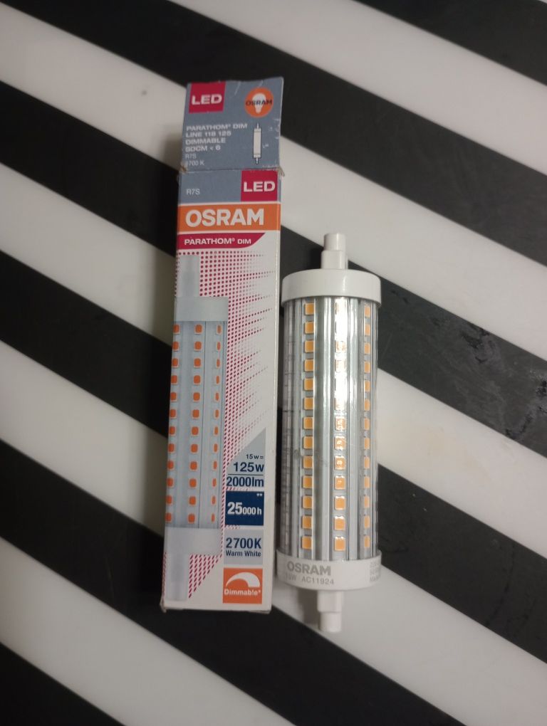 Żarnik liniowy 118mm LED 15W DIM 2700K Osram