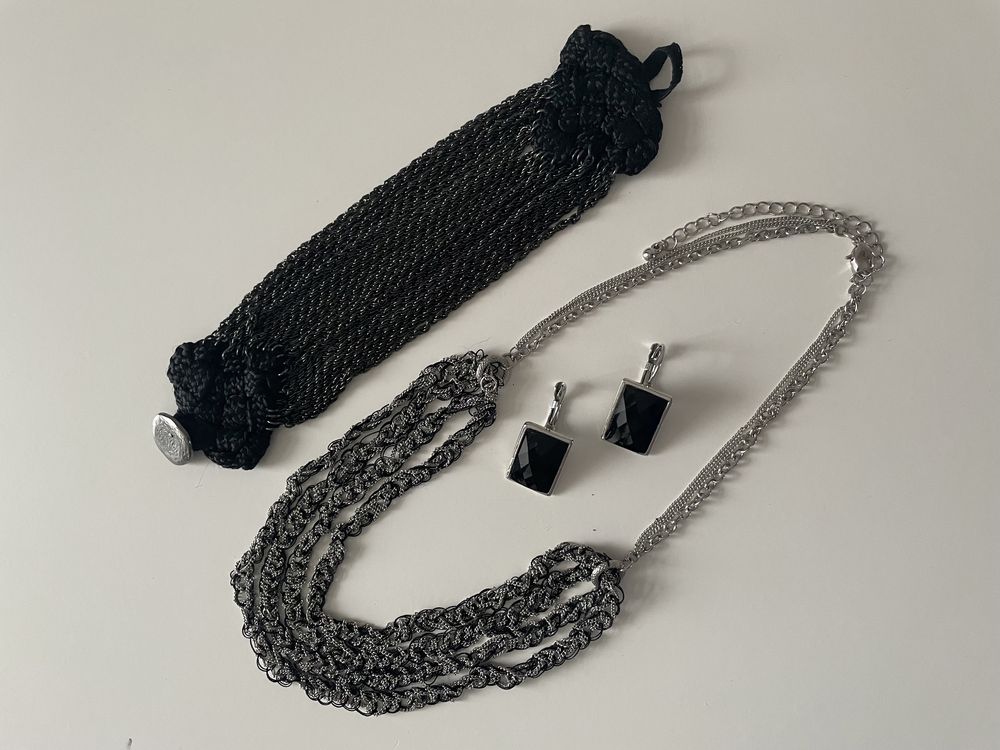 Набор ожерелье бусы цепочка, колье, серьги, браслет