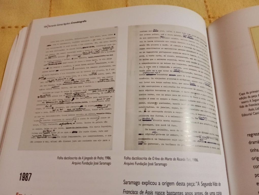 José Saramago: A Consistência dos Sonhos  Cronobiografia
